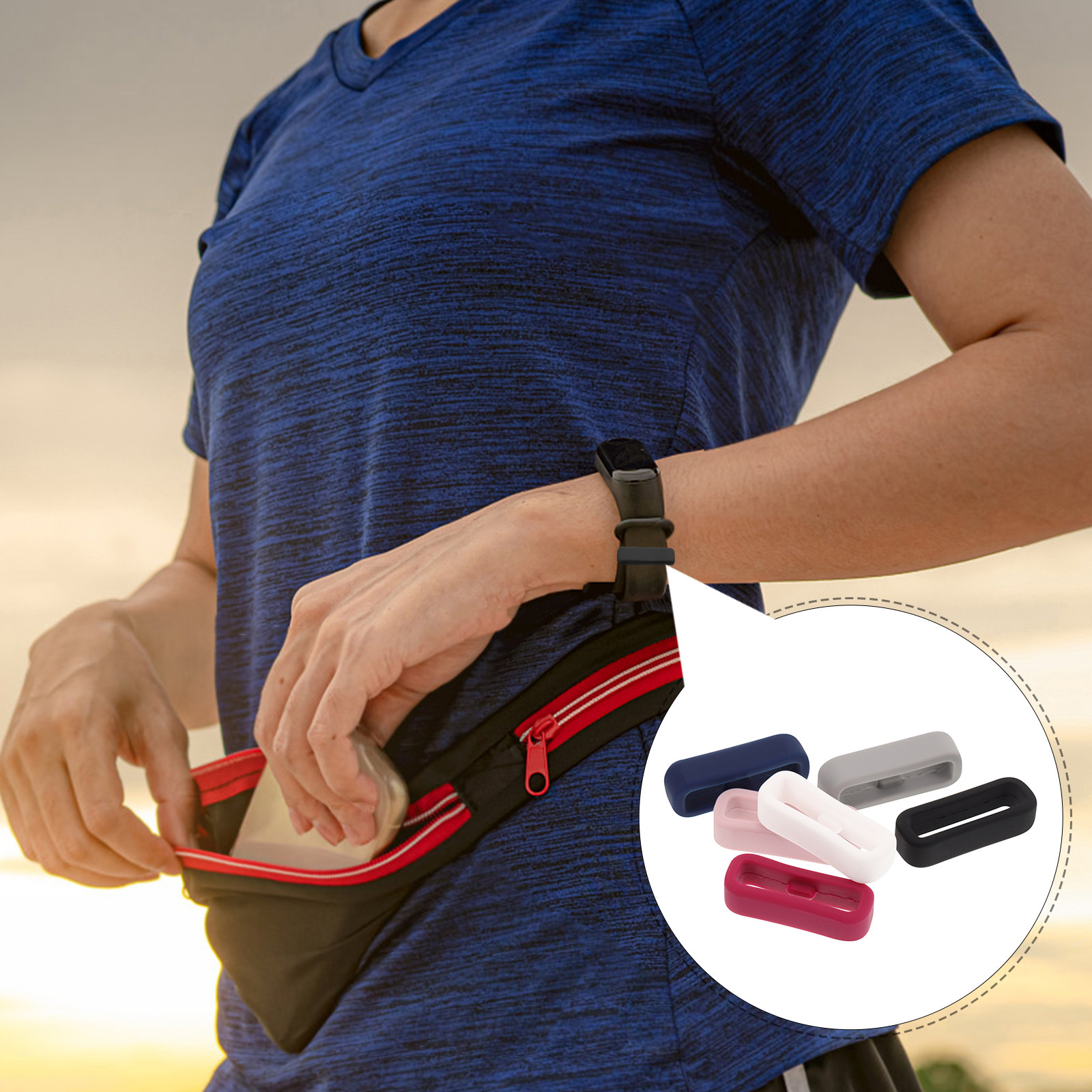 Silicone Band Replacement - 6Pcs Silicone Watch Band Loop Soft