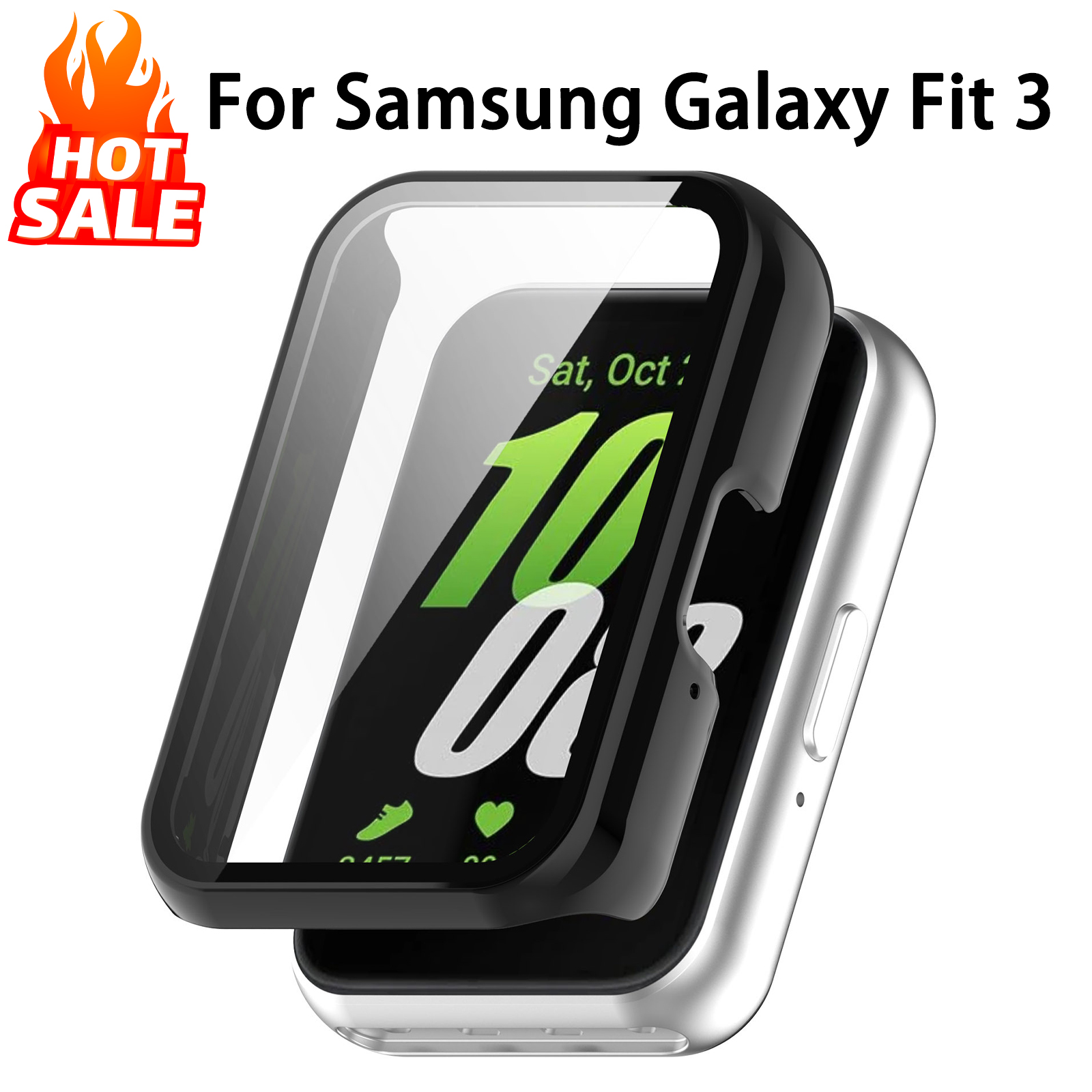 Smartwatch Watch Accessories For Women - Glass+Case For Samsung Galaxy Fit 3