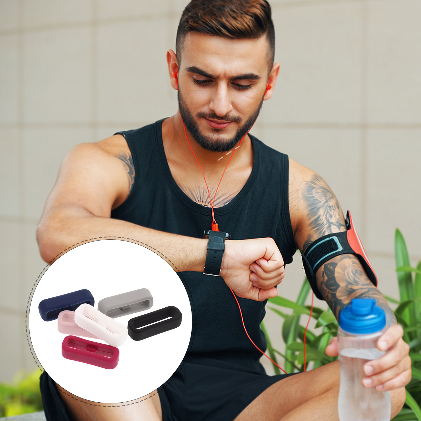 6Pcs Silicone Watch Band Loop  - Silicone Band Replacement 评论和价格