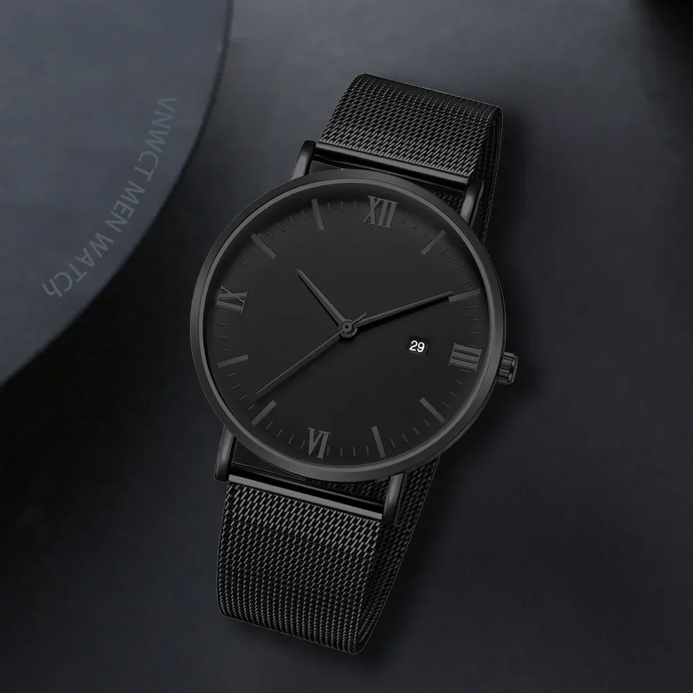 Ultra Thin Men Watch Magnetic  - Stainless Mesh Band 评论和价格