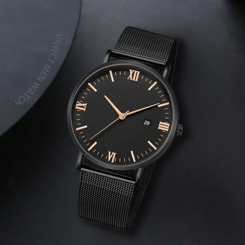 Ultra Thin Men Watch Magnetic  - Stainless Mesh Band 评论和价格
