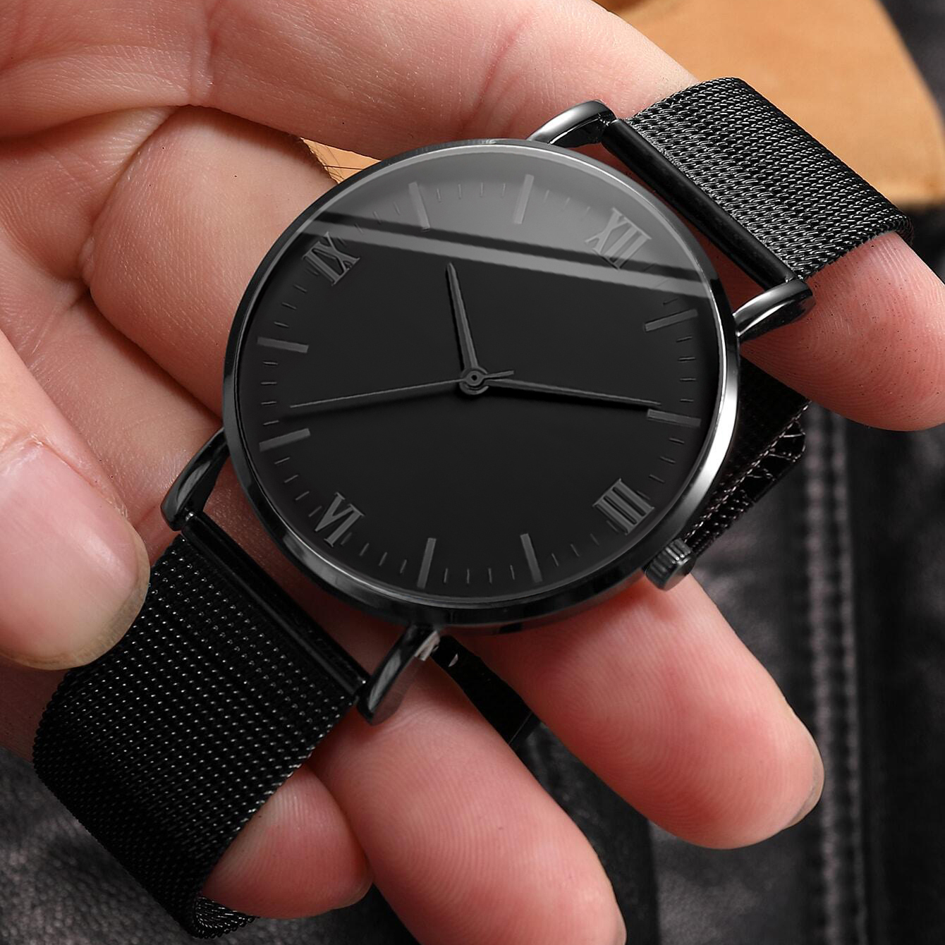2PCS Men's Watch Fashion Roma  - Stainless Mesh Band 评论和价格