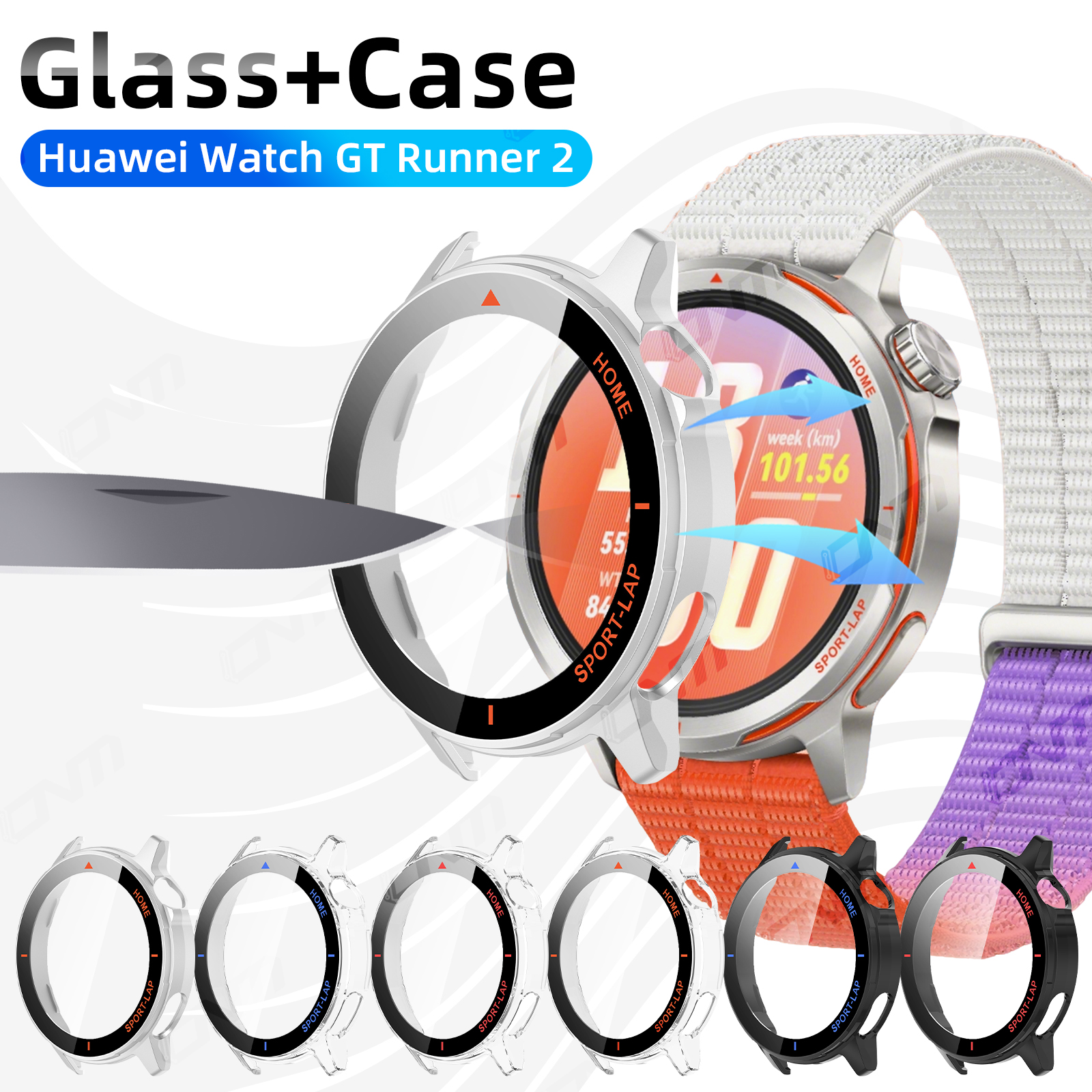 PC Case+Tempered Glass For Hua - Titan Smartwatch Accessories 评论和价格