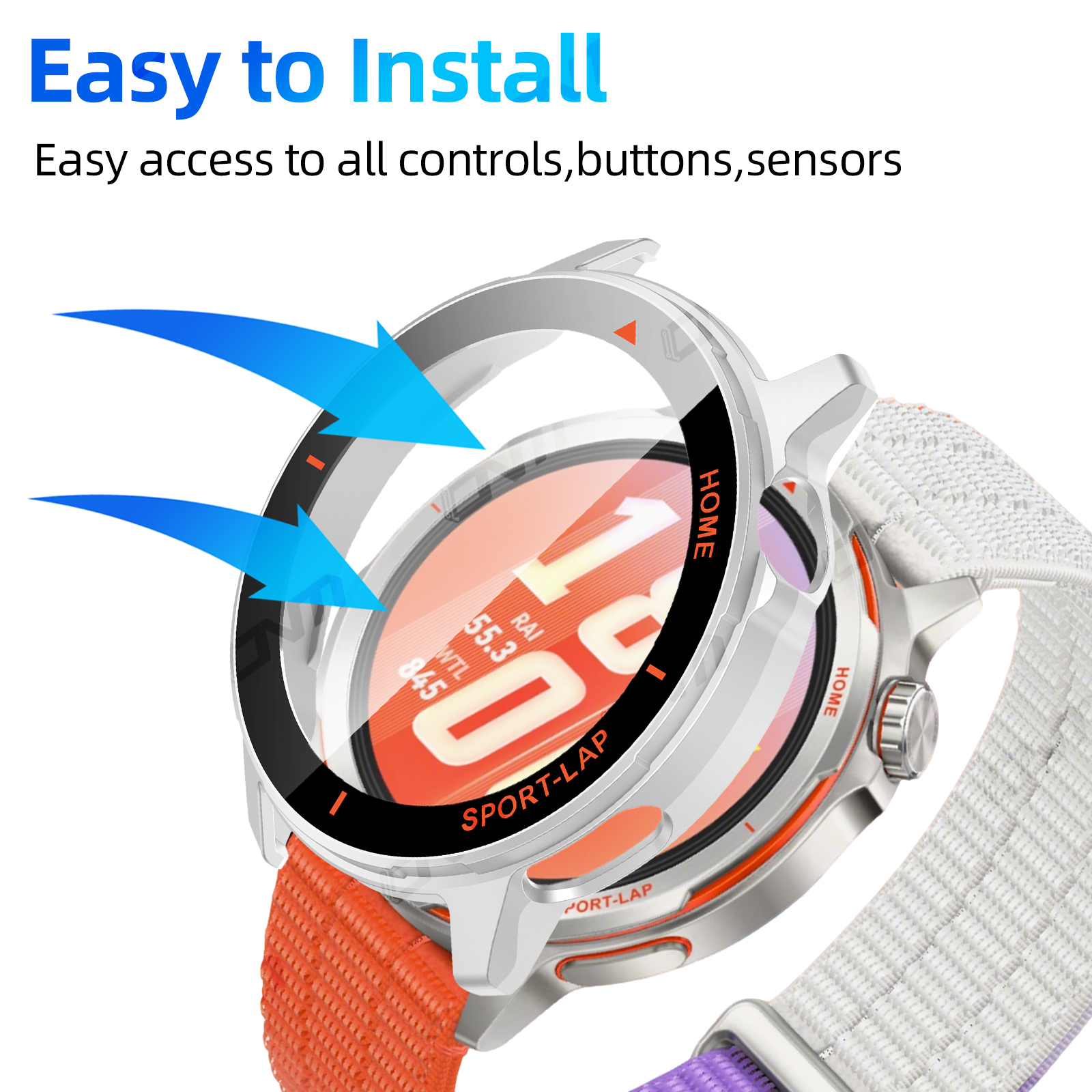 PC Case+Tempered Glass For Hua - Titan Smartwatch Accessories 评论和价格
