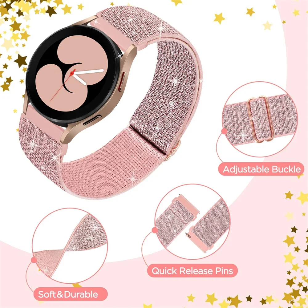 Elastic Shiny strap For Samsun - Titan Smartwatch Accessories 评论和价格