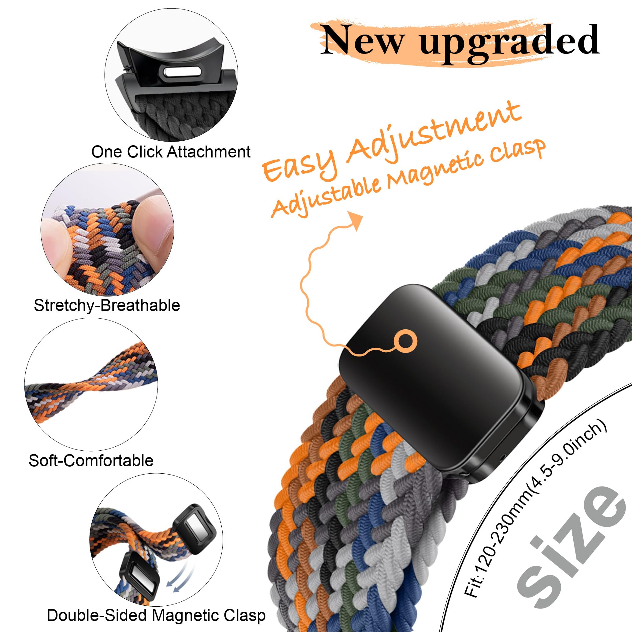No Gaps Braided Band For Samsu - Solo Loop Strap 评论和价格