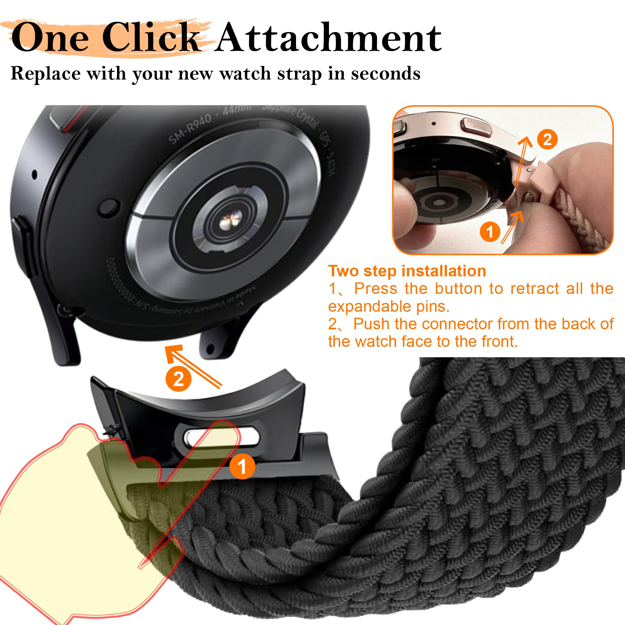 No Gaps Braided Band For Samsu - Solo Loop Strap 评论和价格