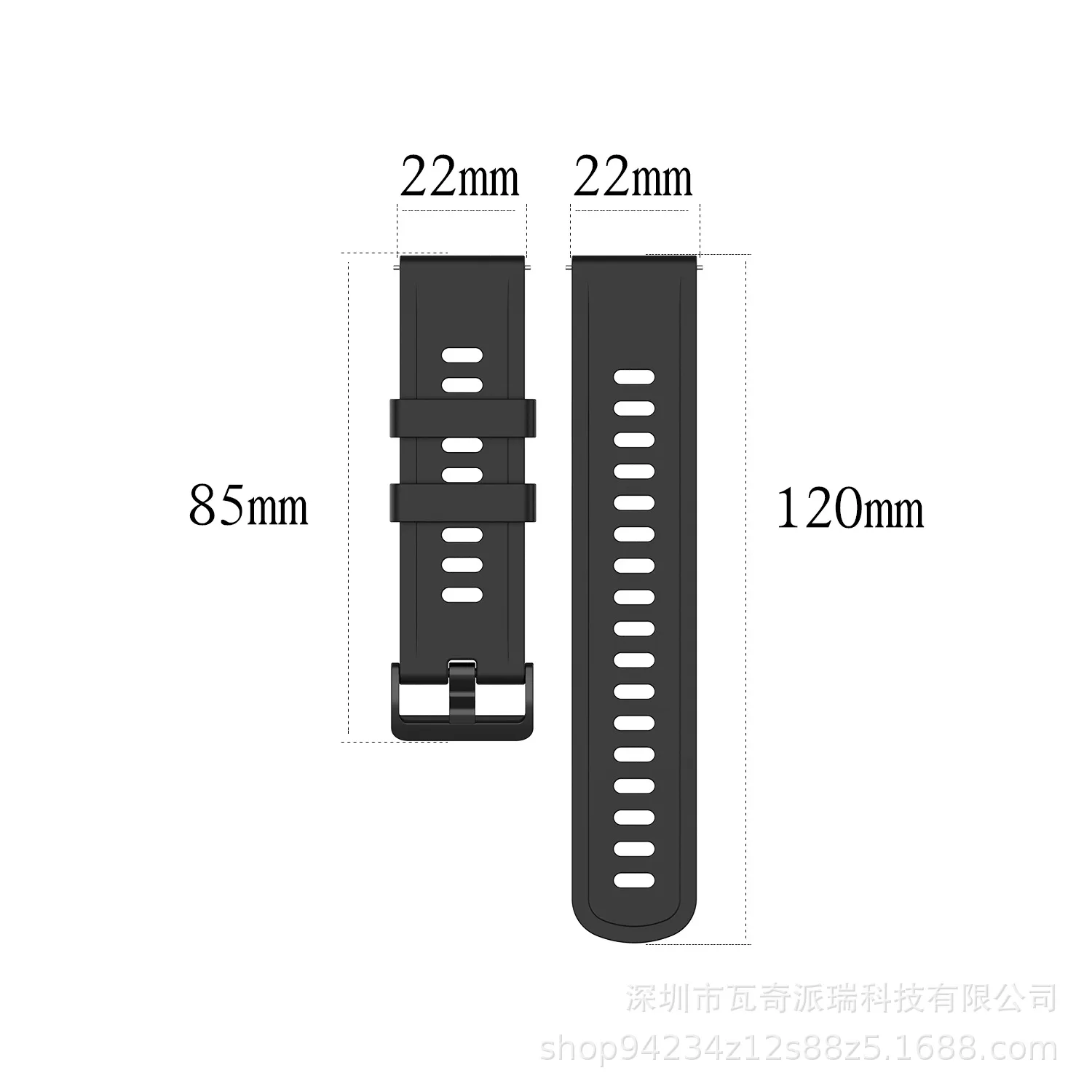 22mm Silicone Strap for Xiaomi - Xiaomi Smartwatch S4 Accessories 评论和价格