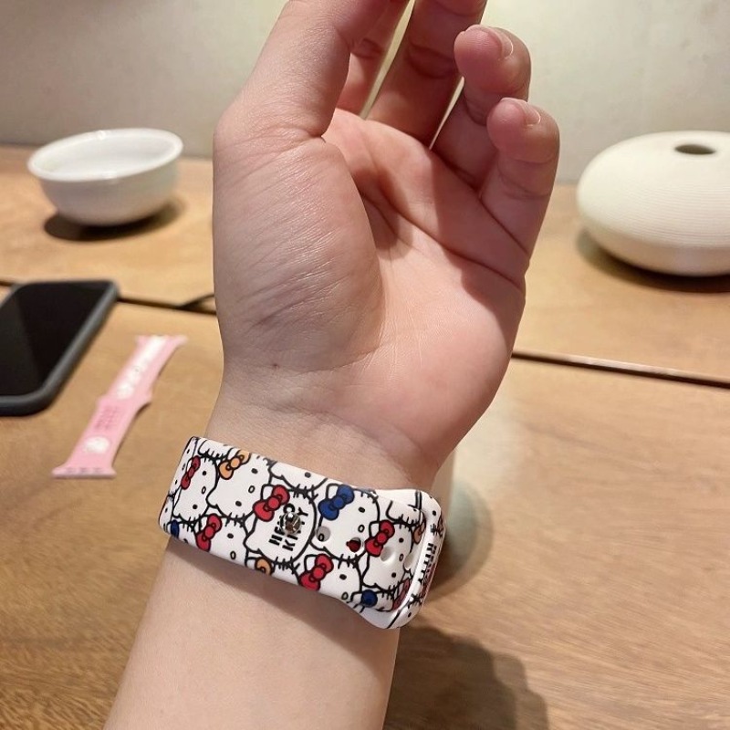 Anime Sanrio Cute Hello Kitty  - Silicone Band Replacement 评论和价格