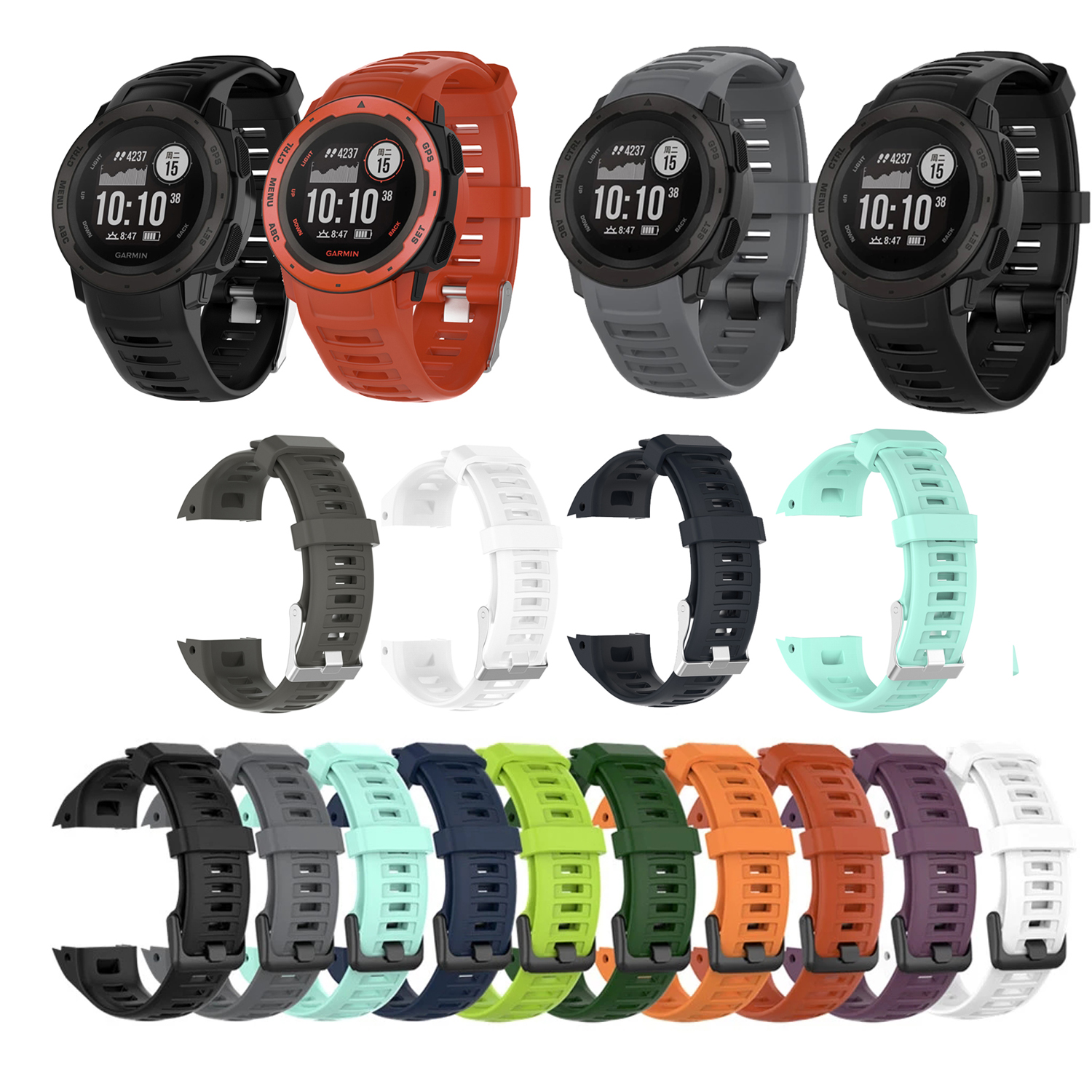 Silicone Silicone Watch Band S - Silicone Band Replacement 评论和价格