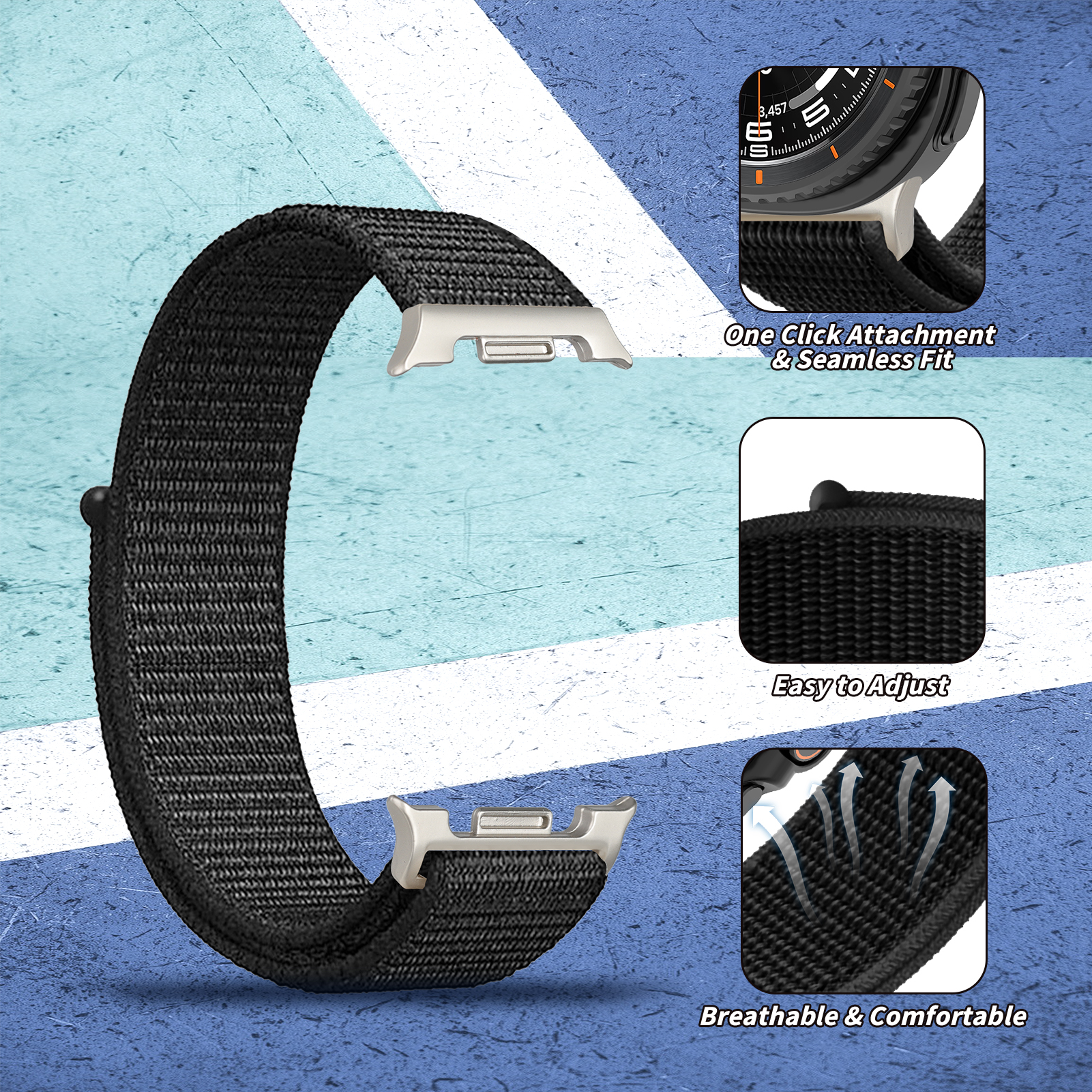 Nylon Loop for Samsung Watch 8 - Smartwatch Watch Accessories For Women 评论和价格