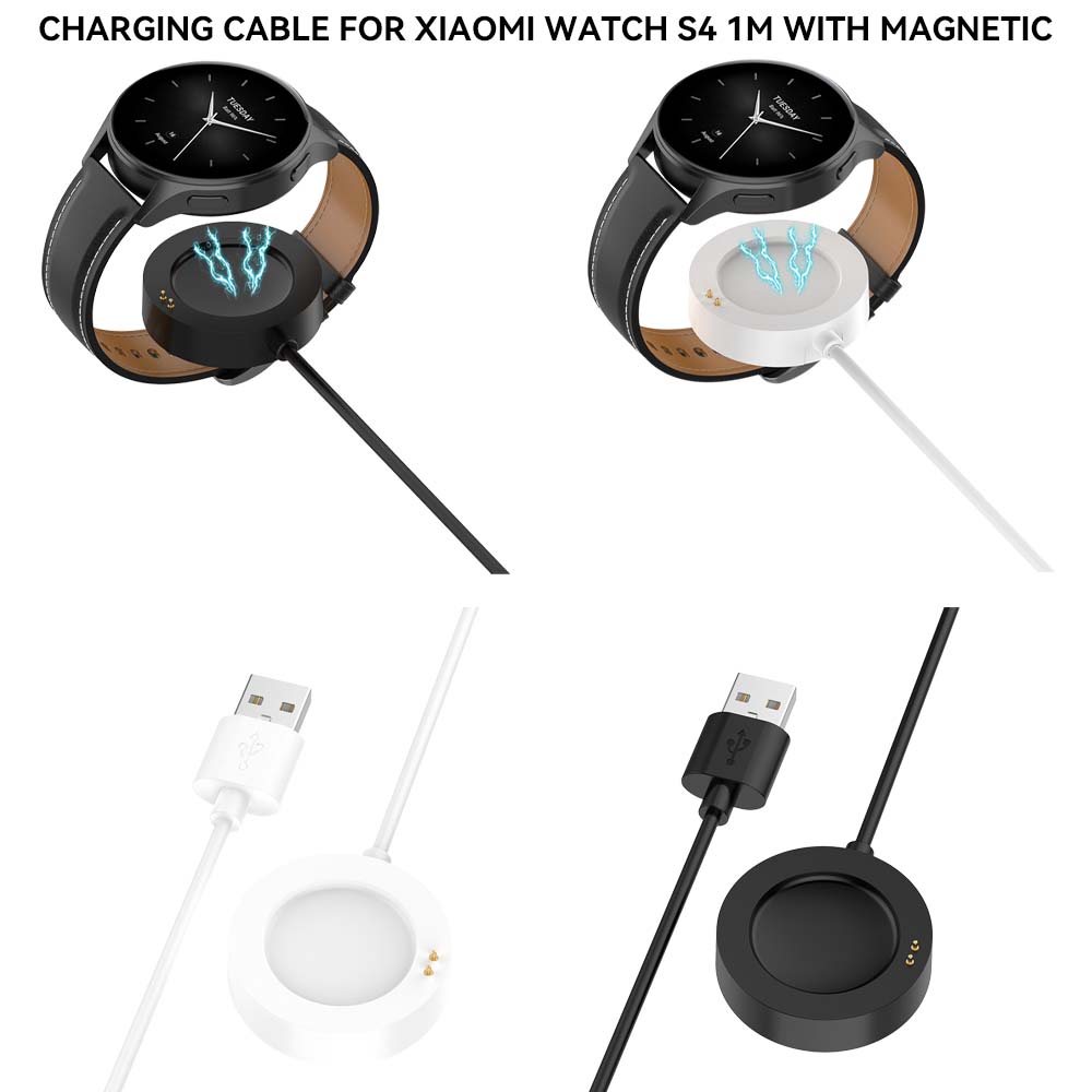 White Charger Cable For Xiaomi - Xiaomi Smartwatch S4 Accessories 评论和价格